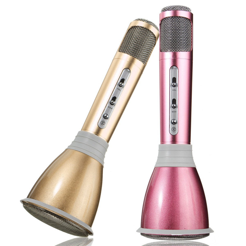 K068 Mini Handheld Wireless bluetooth Microphone With Mic Speaker Condenser Mini Karaoke Player KTV Singing Record Christmas Gifts. 