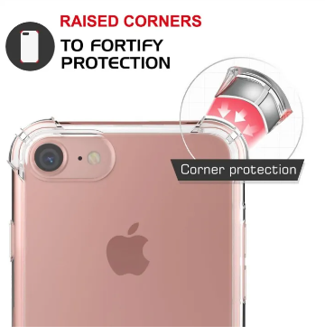 iPhone 7 Phone Case, iPhone 8 Phone Case, Clear Shockproof Bumper Cover se Transparent Silicon TPU Casing. 