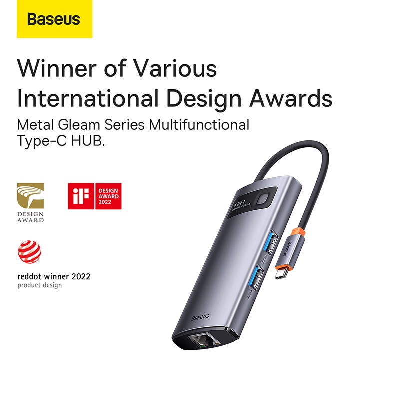 Baseus USB C HUB Type C to HDMI-compatible USB 3.0 Adapter Type C HUB Dock for HP Folio G1 USB C Splitter. 
