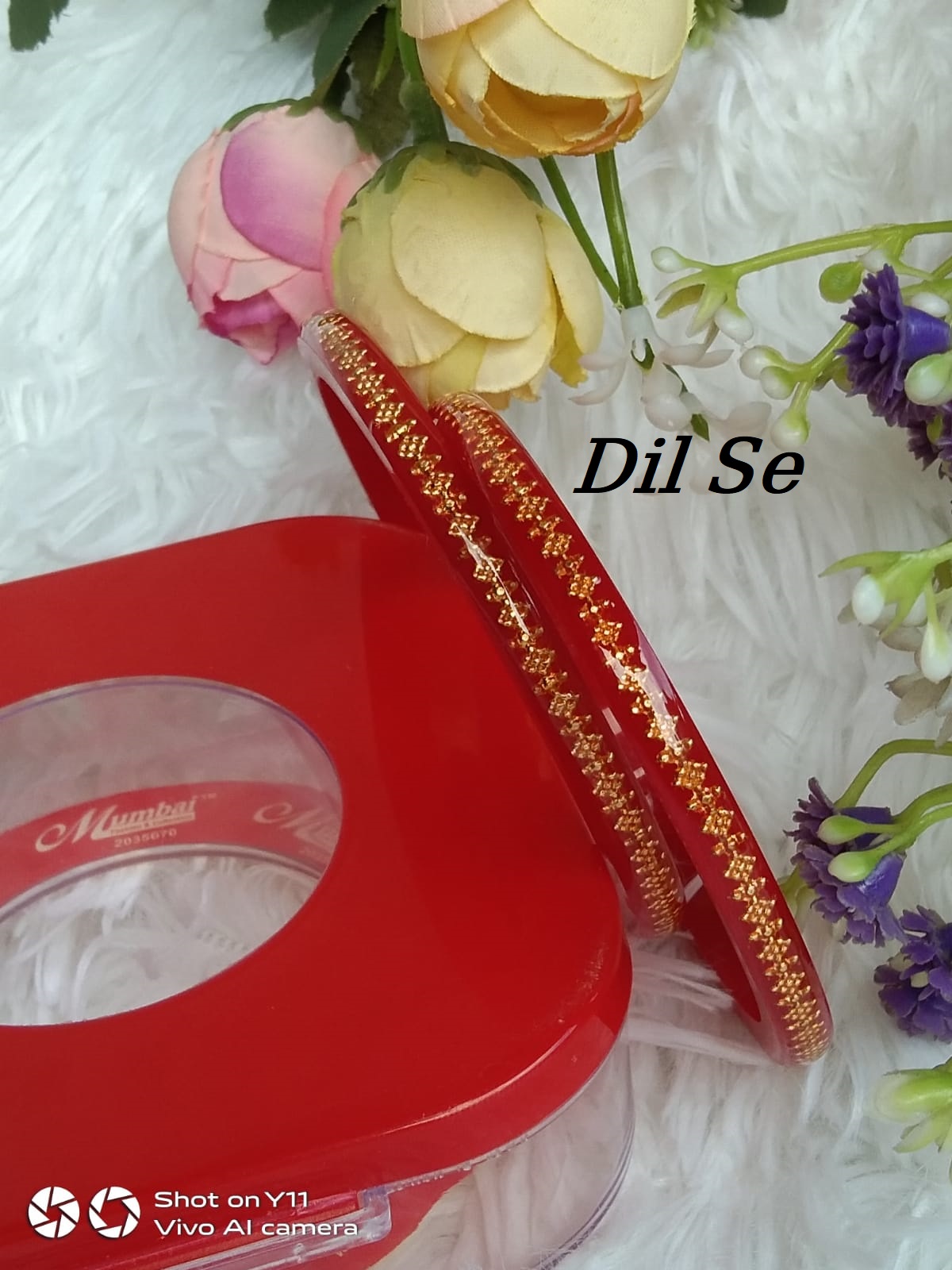 Exclusive Transparent Printed Red Bangles churi-bracelate - 2pcs. It's For Smart Women & Girls, For Party. 