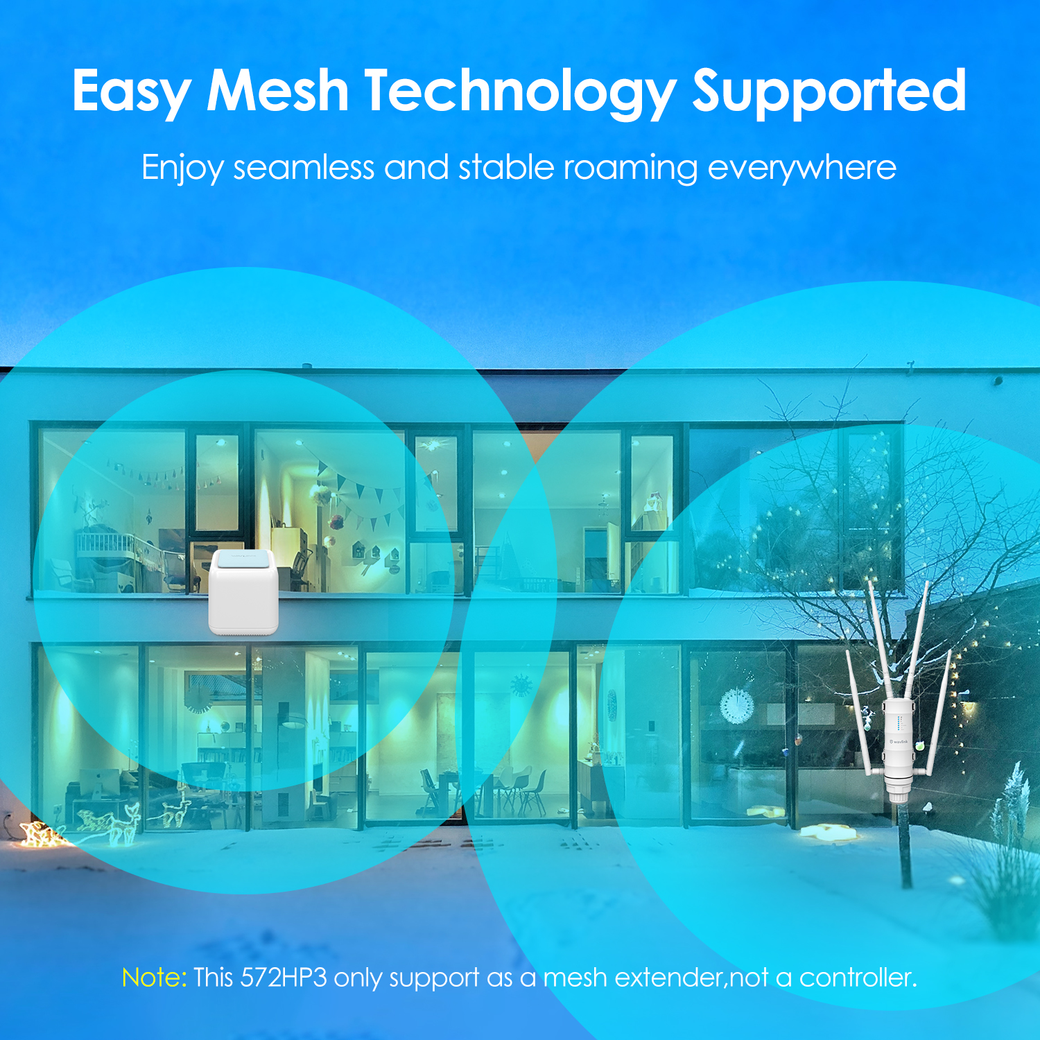 Wavlink AC1200 High Power Outdoor Weatherproof WiFi Range Extender/AP/Mesh Agent Dual Dand 2.4G 5.8Ghz Wireless WiFi Router POE. 