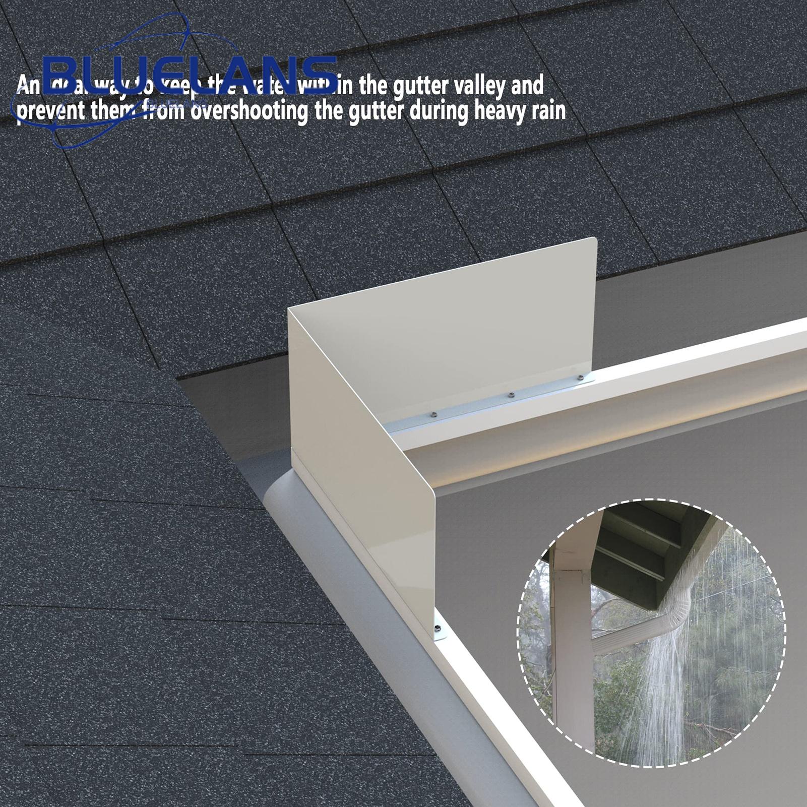 Gutter Splash Guard Easy Install Gutter Valley Splash Guards with Screws Effective Rain Diverter for Roofing Top Choice for Southeast Asian Buyers Roofing Gutter Guard. 