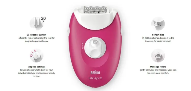 Braun Silk-epil 3 SE 3-273 2 in 1 Epilator and Shaver for Women