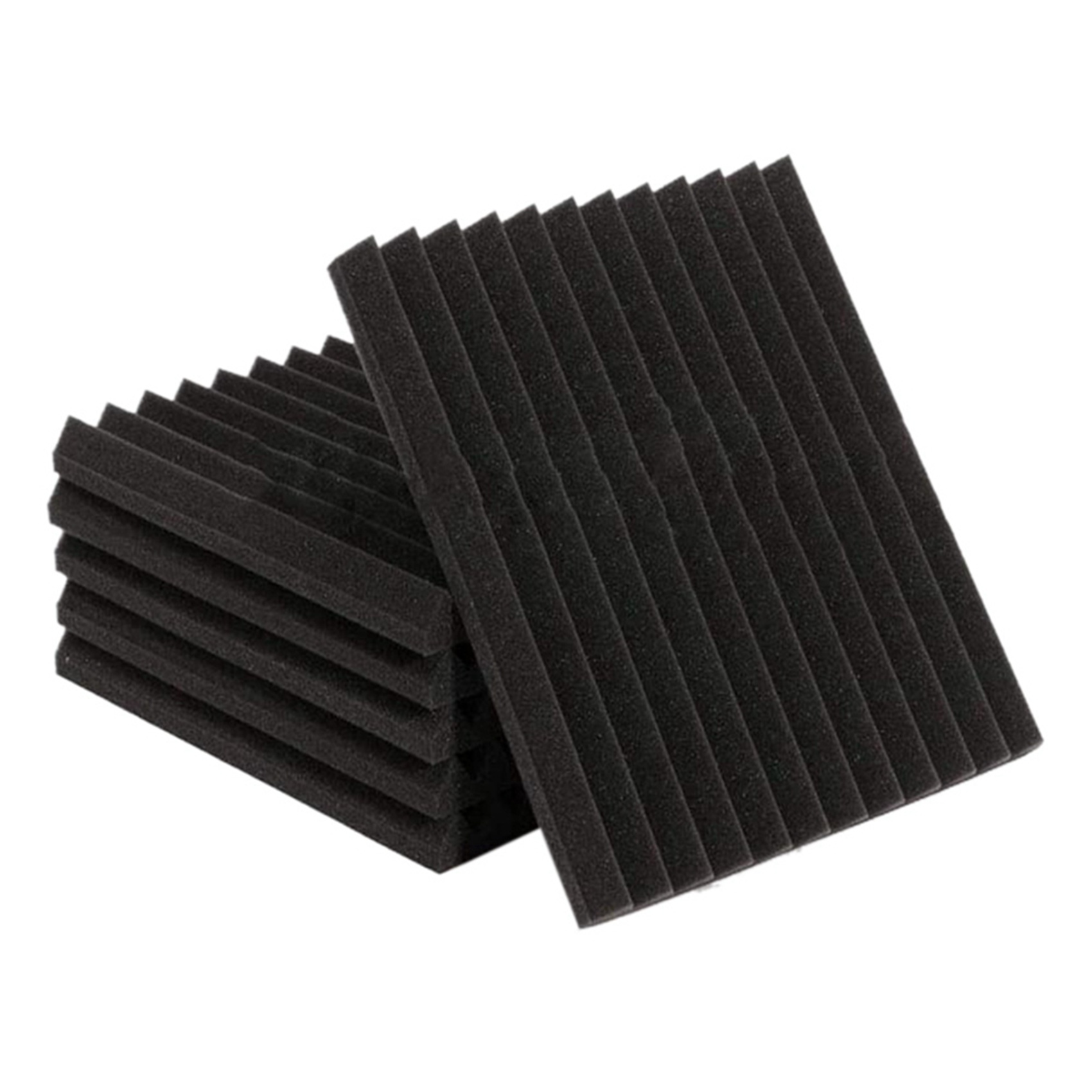 96 Pcs Sound Insulation Board Acoustic Panel Studio Foam Wedge Fireproof Soundproof Cushion Wall Board,2.5 x 30 x 30cm. 