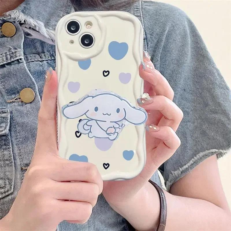 Cute Hello Kitty Kuromi Bracket Case for Xiaomi Redmi Note 12 4happyG 8 11 10 12 13 Pro Plus 12S 13C 12C 9A 9 12 A1 A2 A3 Wave Cover