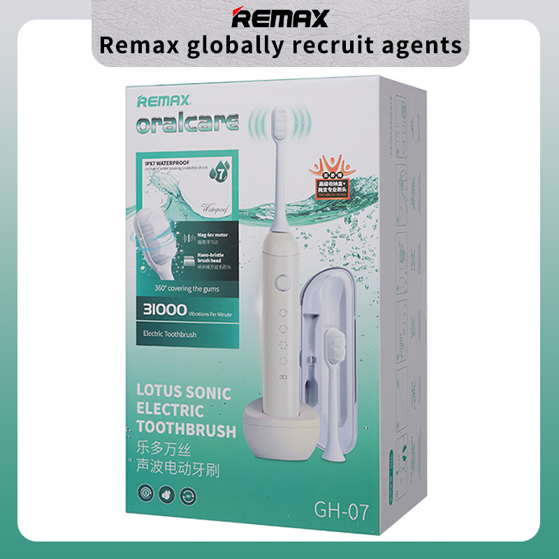 Remax GH-07 IPX7 500mAh Multifunction Magnetic levitation power motor, rechargeable nano sonic electric whitening toothbrush. 