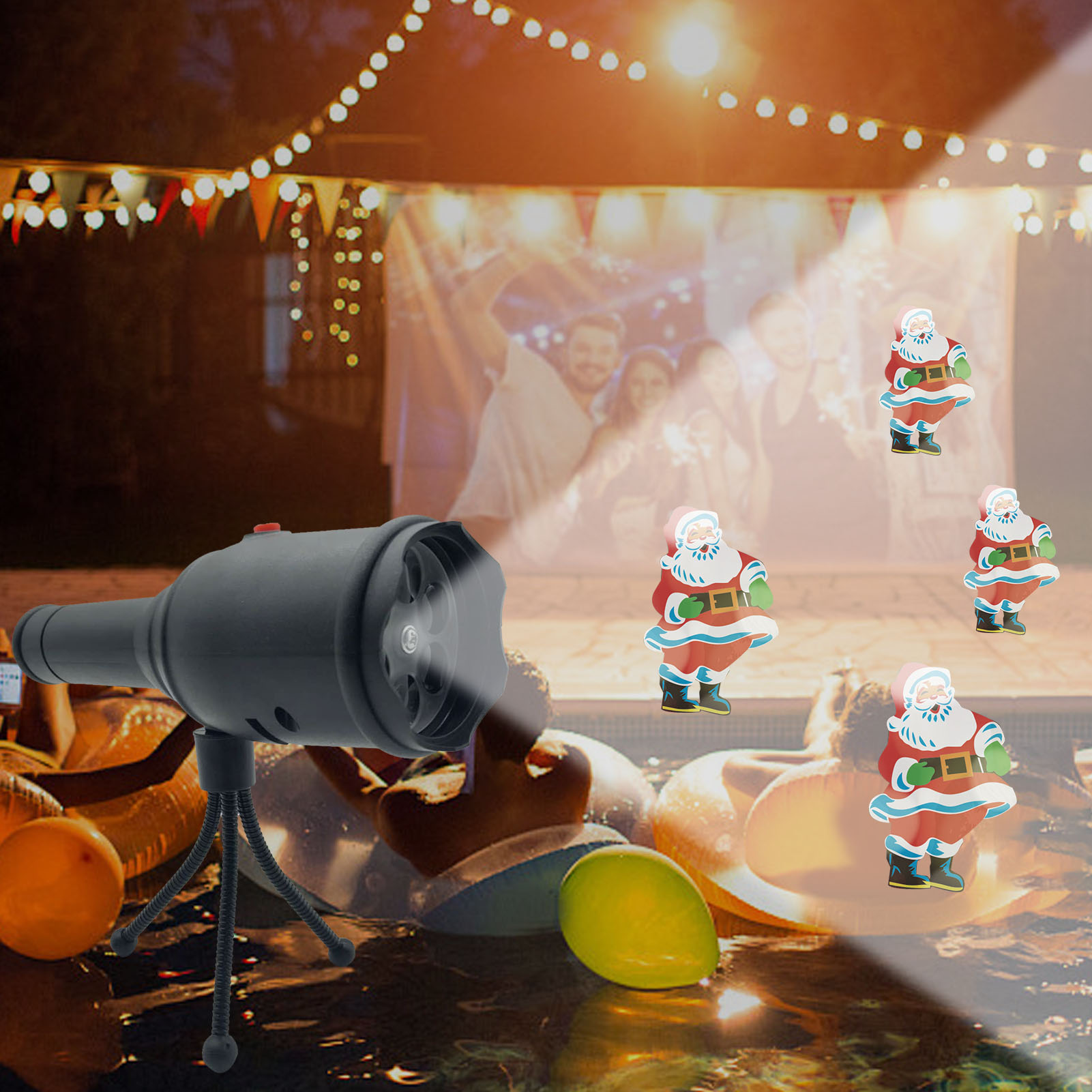【3C VictoryEagle】Black Projection Lights LED Projector Handheld Indoor Projection Halloween Lights. 