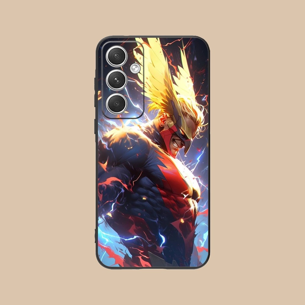 Hero All Might Mobile Cell Phone Case for Samsung Galaxy S24 S23 S22 S21 S20 S10 S9 Plus FE Ultra Lite Black Phone Cover Funda. 