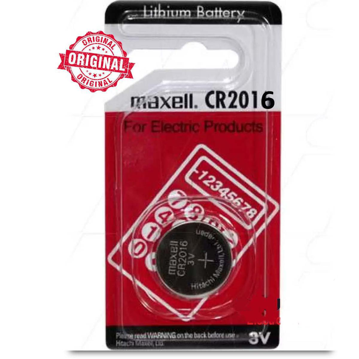 Maxell CR2016 3V Lithium battery for use in remote control