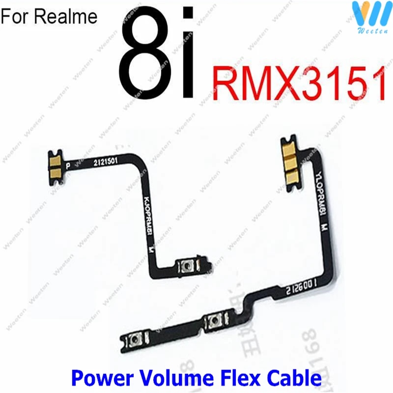 ON OFF Power Volume Button For Realme 7 8 8S 4G 5G 8Pro 8i Power Volume Side Key Mini Button Ribbon Flex Cable Spare Repair Part. 