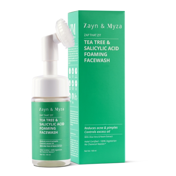 Indian product Skin care ZM Tea Tree & Salicylic Acid Foaming Face Wash ...