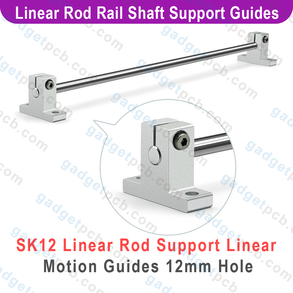 SK12 Linear Rod Rail Shaft Support Linear Motion Guides 12mm Bore for SK12 Shaft Support SK12 Linear Motion Slide Rail Guide Blocks 12mm Hole Shaft Table CNC SK12 Bracket for CNC 3D Printer Parts. 