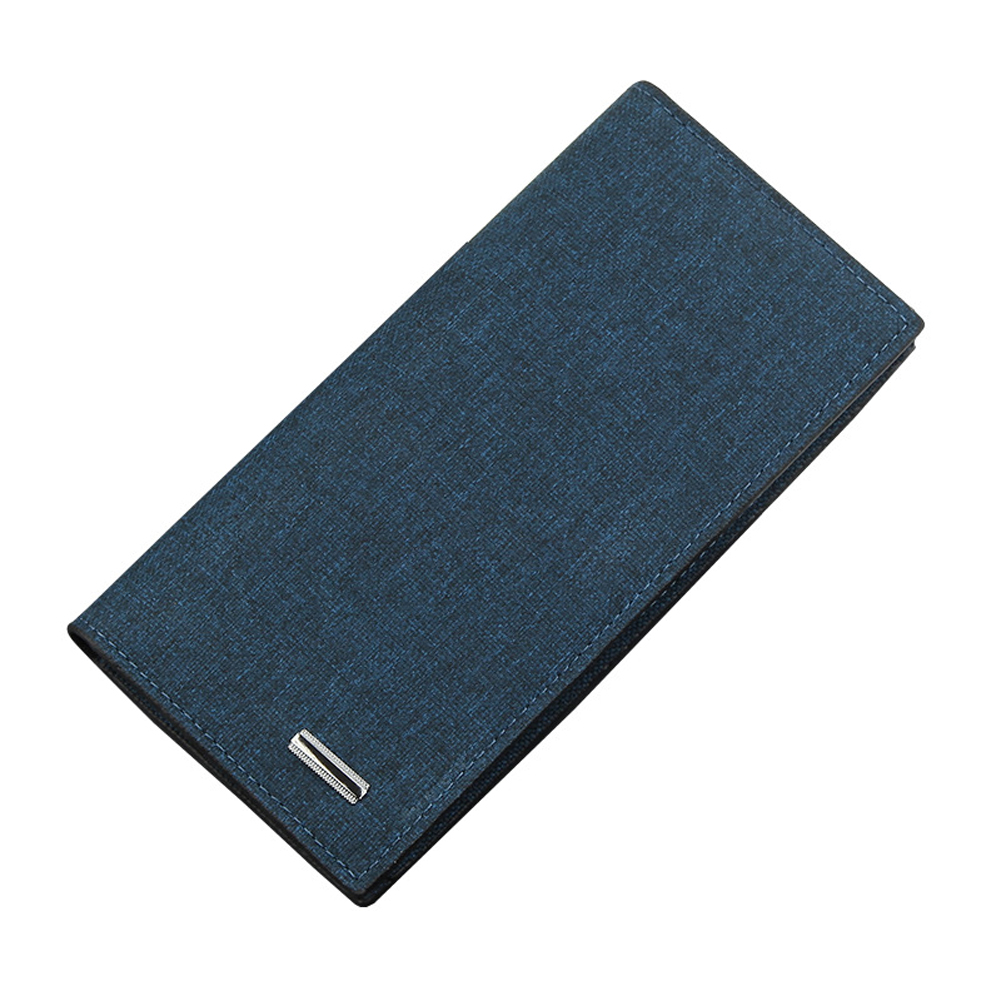 （New）Men Caual Canva Buine Wallet With Card lot Cloth Pattern Ultra trong titching Extra Capacity Long Wallet 1126 Perfect Gift. 