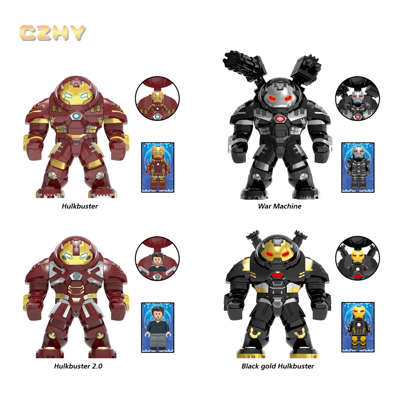 READY STOCK  Big Size Hulkbuster Large Hulk Thanos Minifigure Venom Spiderman Building Blocks Toys. 
