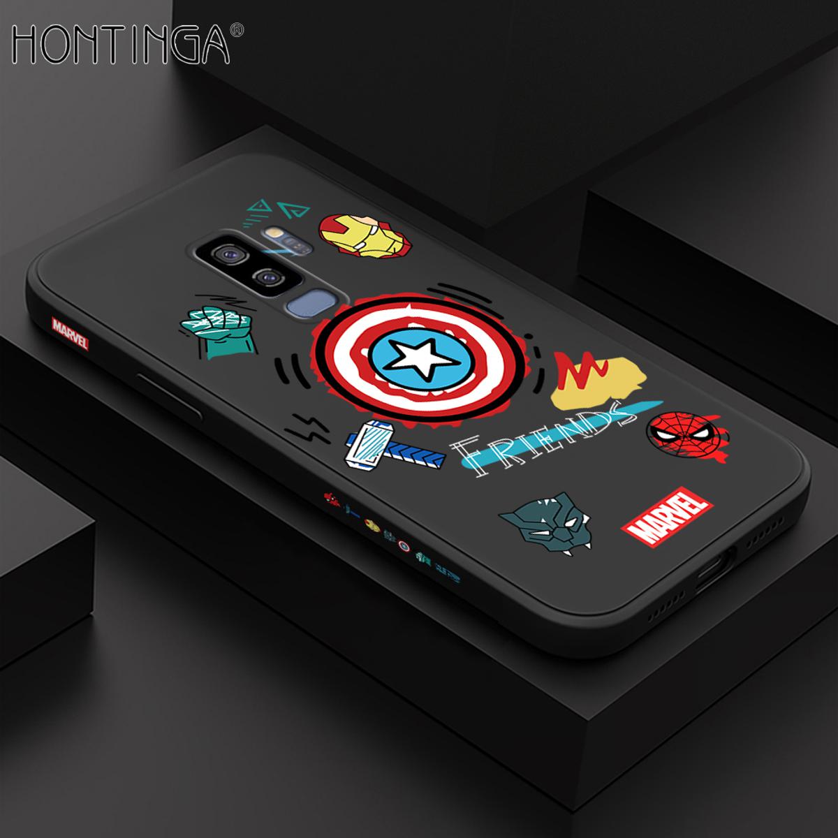 Hontinga for Samsung S9 Plus Case Side Design Trendy Cartoon Sign