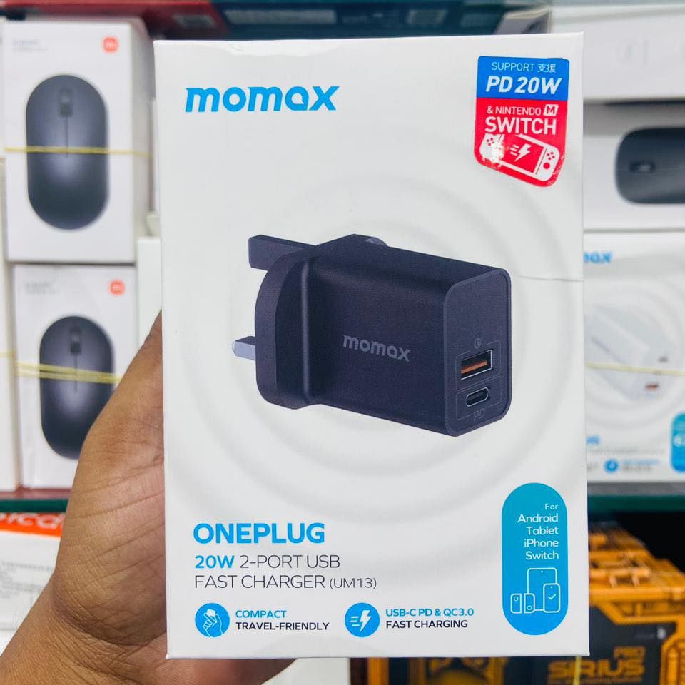 Momax One Plug Dual Output Quick Charger UM13 | Daraz.com.bd