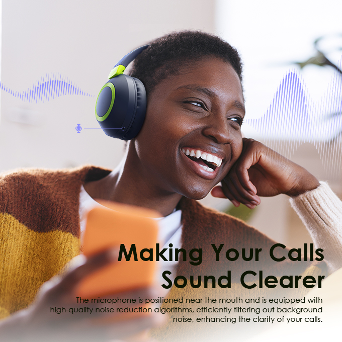 oraimo BoomPop2S ENC Over-Ear Wireless Headphones. 