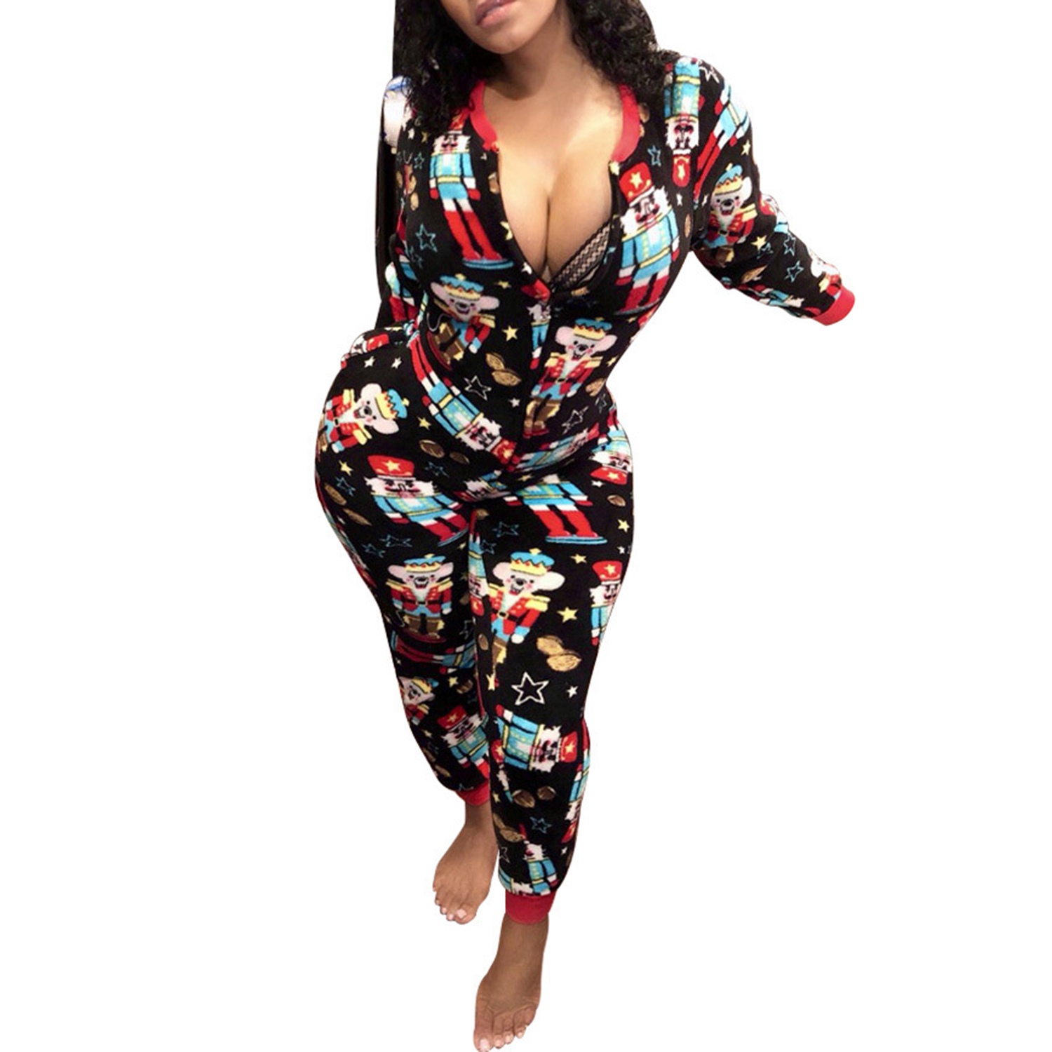 plus size christmas jumpsuit