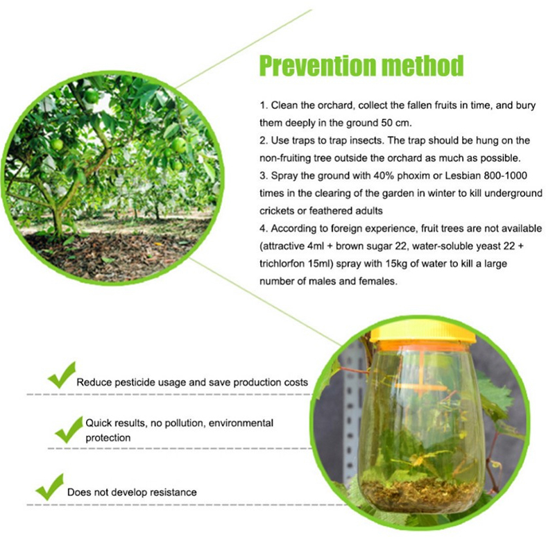 1 PCS Wasp Trap Fruit Fly Flies Insect Bug Hanging Honey-Trap Catcher Killer Layor. 