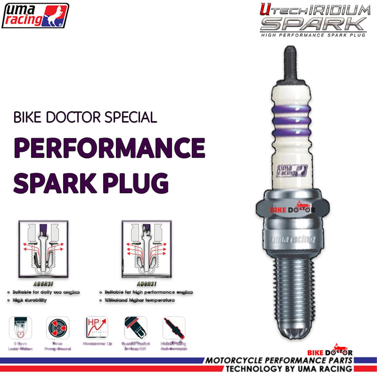 UMA RACING HIGH PERFORMANCE UTECH IRIDIUM SPARK PLUG 1 PIECE. 