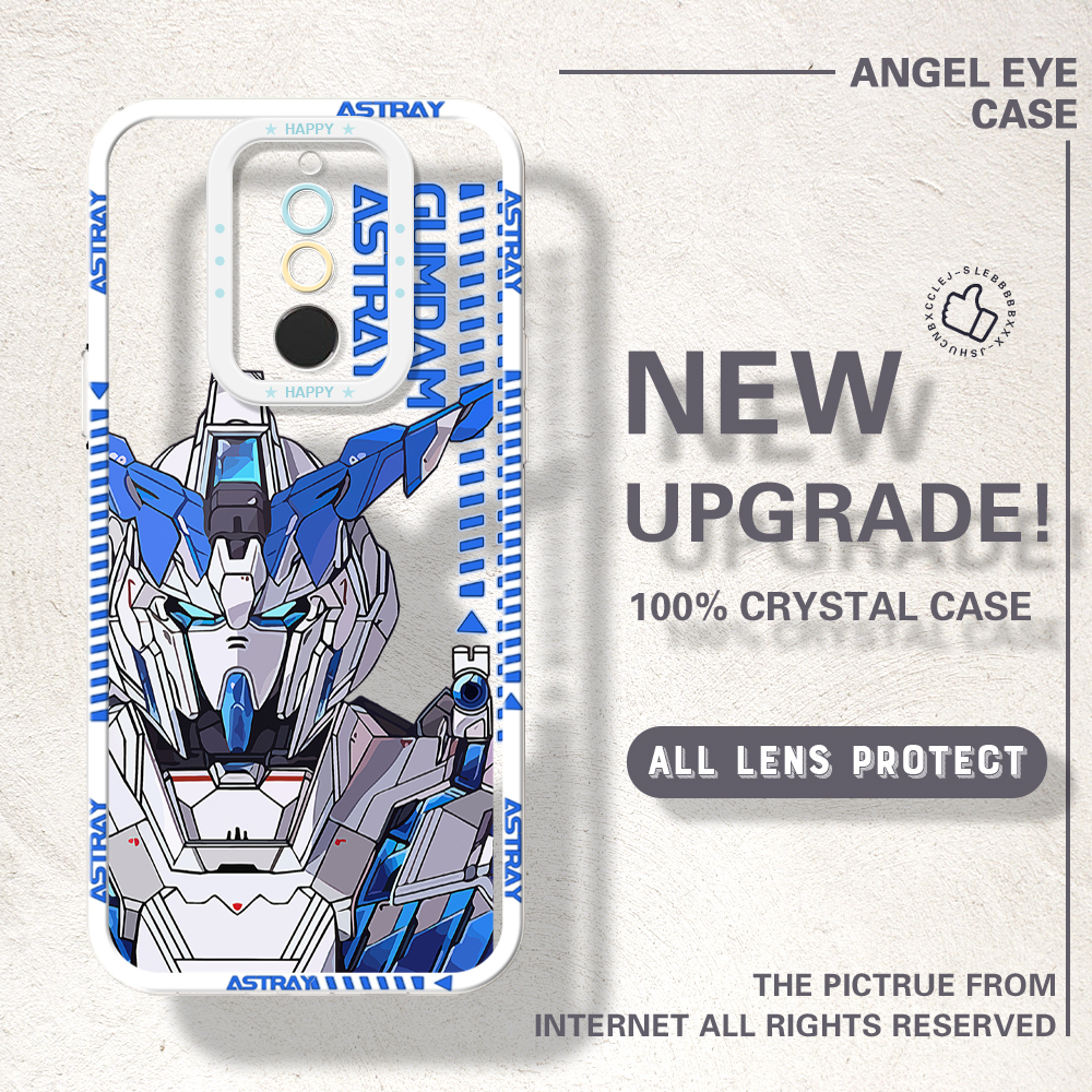 YYDS for Redmi 8 Back Cover Mobile Suit Gundam Transparent Crystal TPU Soft Case Full Lens Protection Ultra Thin Drop Resistant Phone Cover