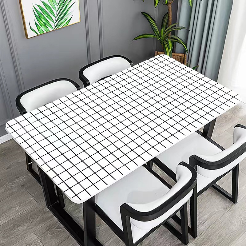 Flooring, leather, tablecloth, thickened, PVC, plastic, kang, leather, tablecloth, rectangular dining table, coffee table mat, square, water, L span. 