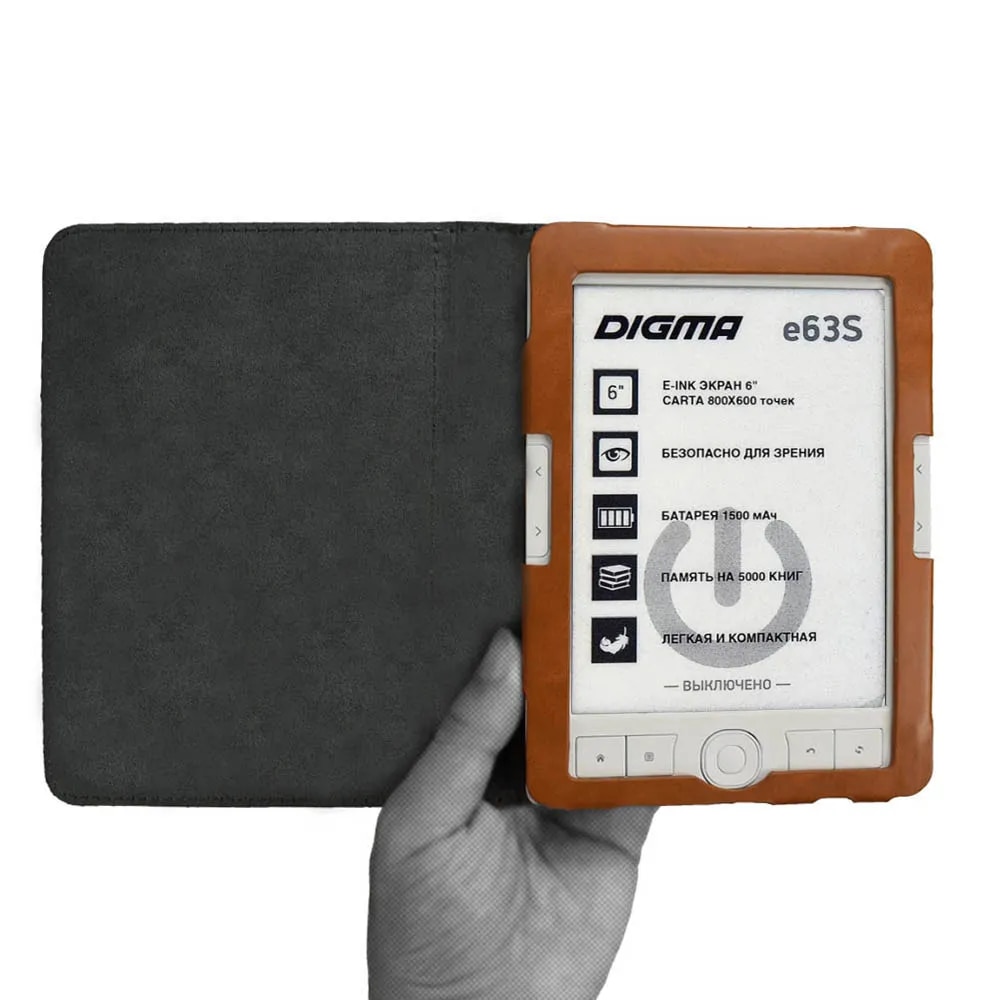 【Lejia】Afesar Flip Cover For Digma E63s E63sdg eReader pu leather Case magnetic clasp flip fit R63s ebook pouch capa. 