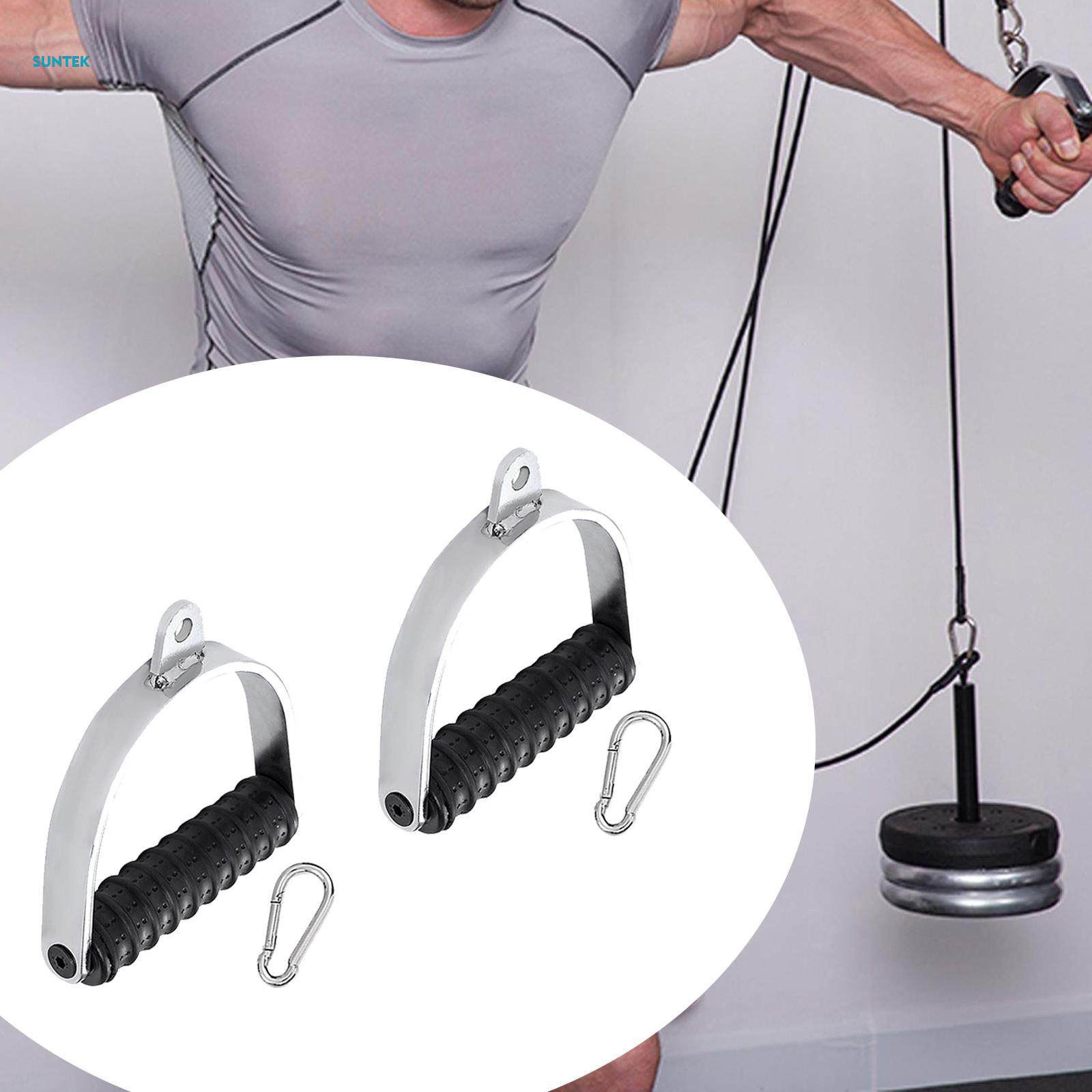 2 Pieces Exercise Handles Resistance Band Handle Only for Cable Machine. 