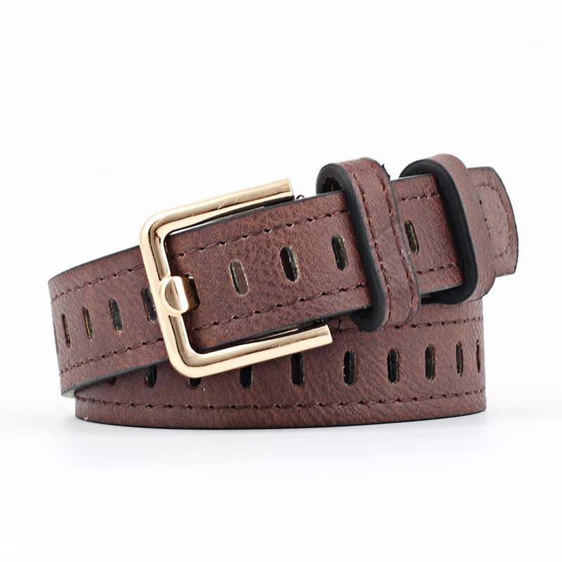 【3C VictoryEagle】New Korean Fashion Women's Belt Without Needle Hollow Women's Width Pant Belt