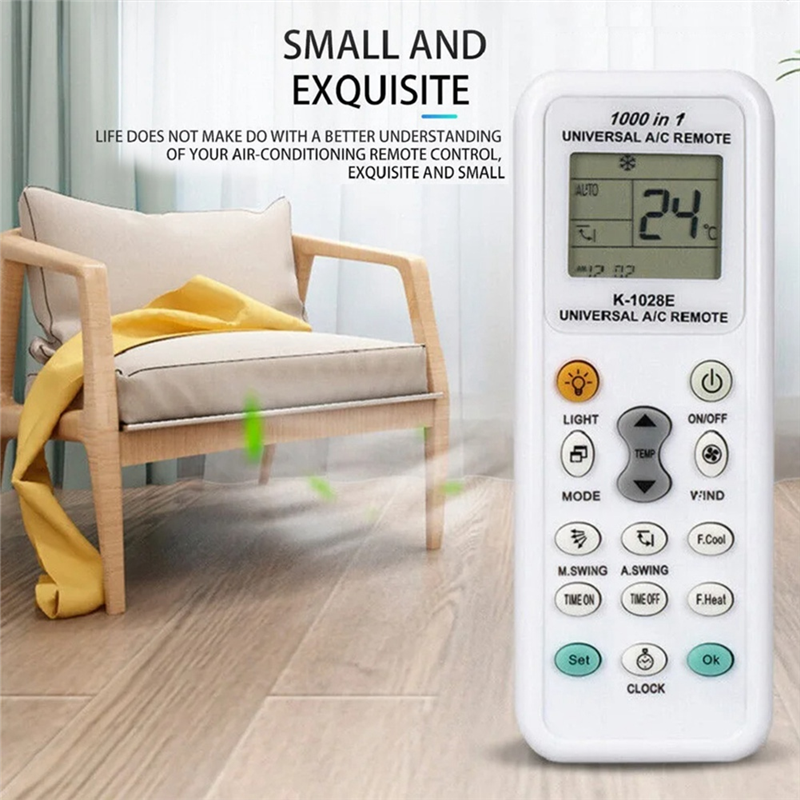 K1028E 1000 in 1 Universal Remote Control LCD Controller for Air Conditioner Low Power Consumption Remote Controller. 