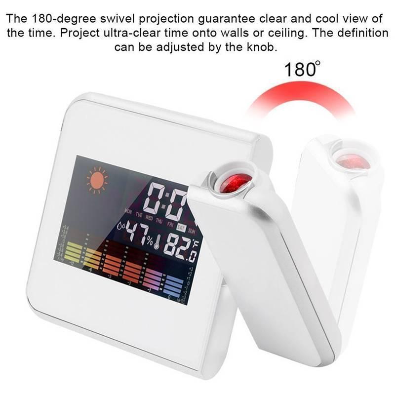 Digital projection alarm clock weather station with temperature thermometer new. 