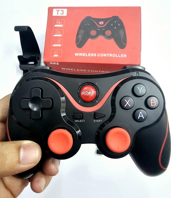 T3 Bluetooth Wireless Game Controller With Holder. 