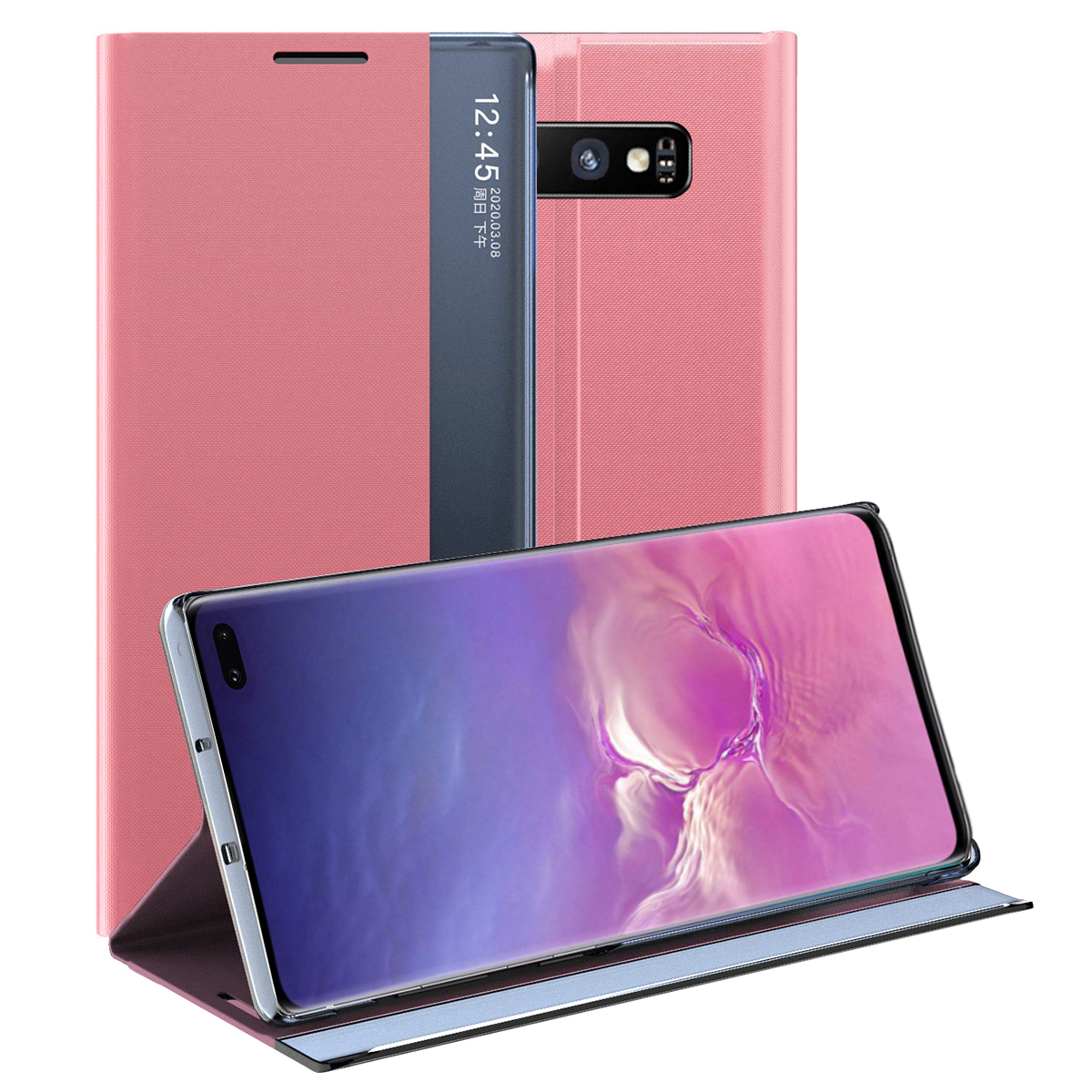 Galaxy S10+ Led Cover Samsung S10 Flip Cover Galaxy S10 Led Wallet