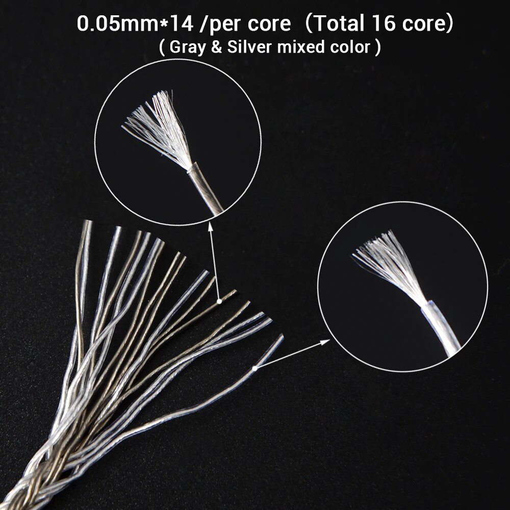 NiceHCK C16-4 16 Core Silver Plated Cable 3.5/2.5/4.4mm Plug MMCX/2Pin/QDC Connector For KZZSX CCATRN TFZ QDC NX7MK4/DB3 BL-03. 