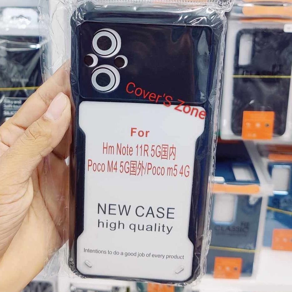 For Xiaomi Redmi  Note 11R ( 5G)  Side  bumper protective with camera production back clear case. 