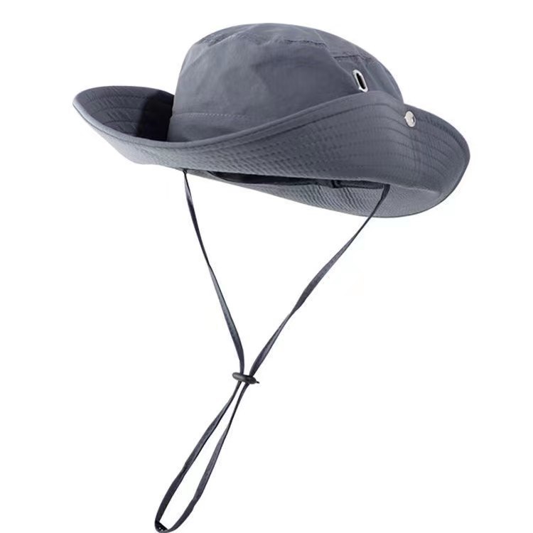 Men's big brim bucket hat, sunshade hat, casual penny hat, mountaineering, sun protection, breathable, outdoor cycling, fishing, summer