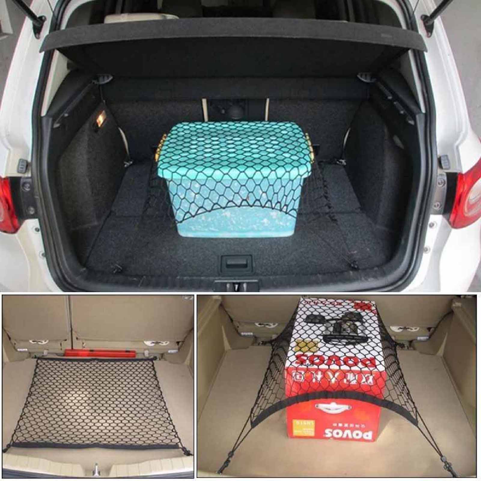 Rear Trunk Net Easy Installation Car Trunk Luggage Storage. 