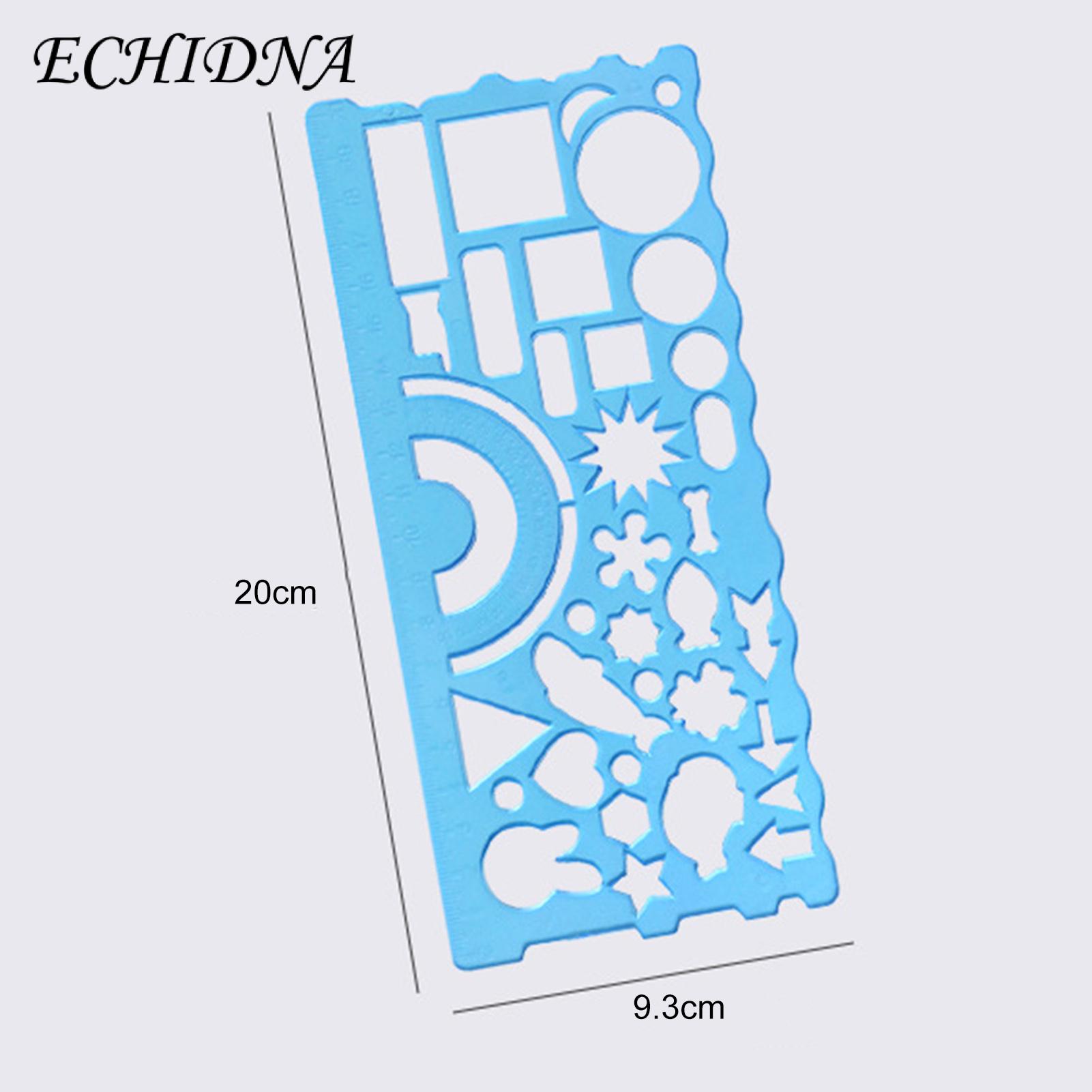 2pcs Clear Geometric Drawing Ruler Multifunctional Precise Easy-to-use Protractor Straightedge. 