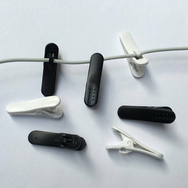 20 x Headphone earphone cable cord wire lapel collar clip nip clamp mount holder Creek. 