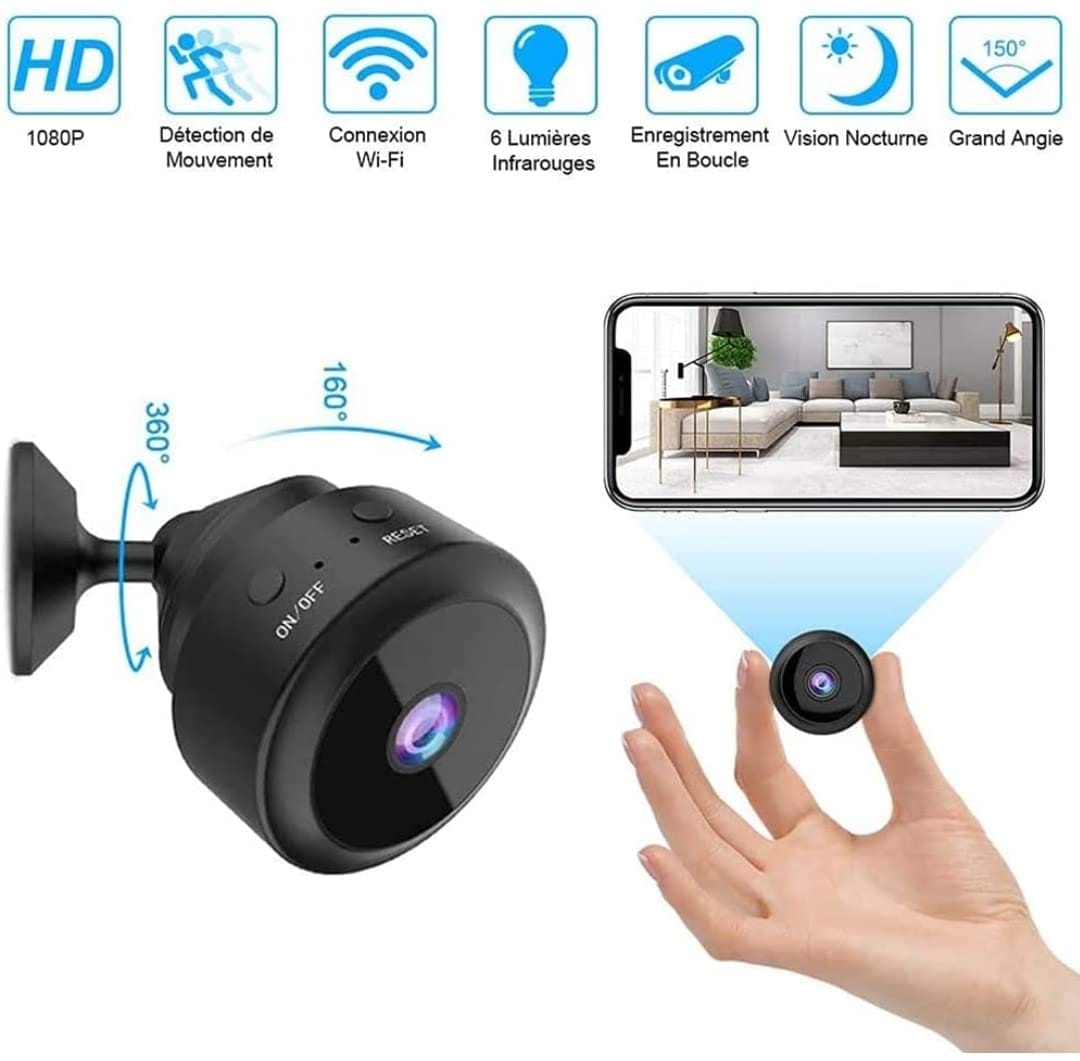 A9 Mini Spy Camera, 1080P HD Mini WiFi  Spy Camera for Mobile Viewing, Indoor Micro Long Life Surveillance Cameras, Outdoor/Indoor Camera with Recording. 