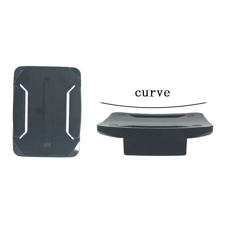 【VisioN Shop】Helmet Kit for GoPro Extendable Pole Curved Flat Adhesive Mount Buckles for Go Pro Hero 7 5 4 SJCAM Xiaoyi Yi Cam. 