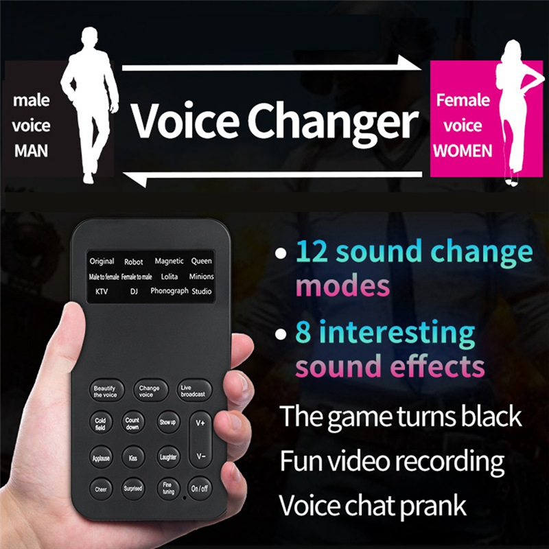 S9 Voice Changer 12 Voice Changing Modulator with Adjustable Voice Functions Phone Computer Sound Card Mic Tool, Fine Workmanship. 
