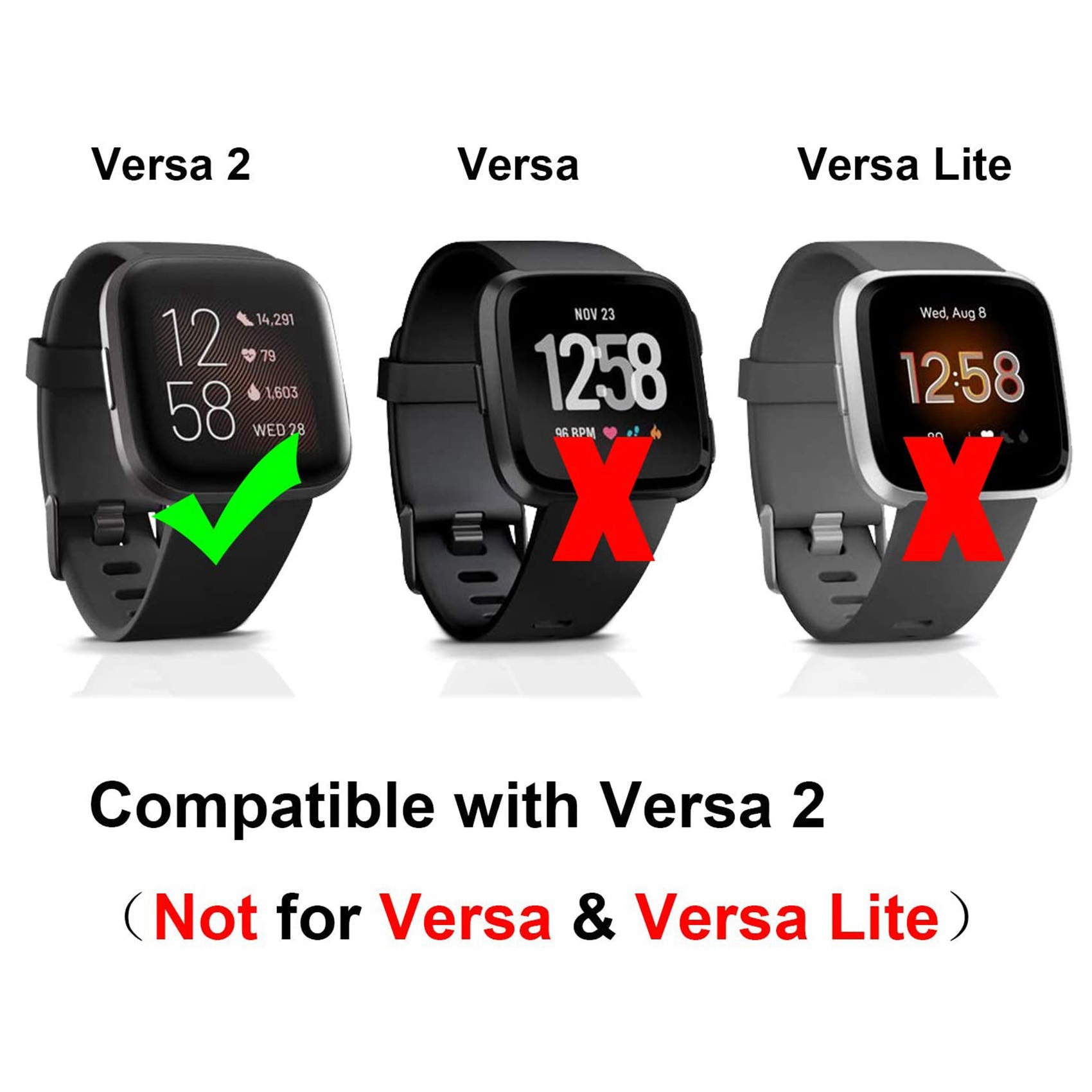 2X Charger Compatible for Fitbit Versa 2,Replacement USB Charging Cable for Versa 2 Smart Watch Accessories. 