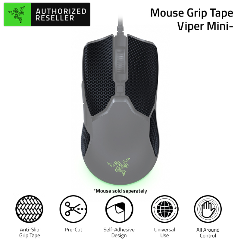 Upscaled Quality - Razor mouse grip tape non-slip, sweat-puff, sustainable, specific cut mouse non-slip sticker - Sustainable Option. 