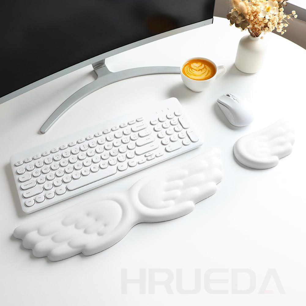Wrist rest, laptop electric mouse, wrist rest mechanical keyboard, computer keyboard brain, angel wings, memory foam, mouse pad. 