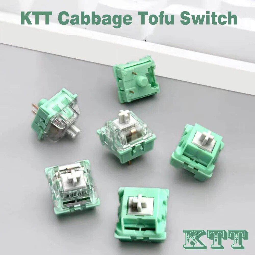 KTT Cabbage Tofu Switches Mechanical Keyboard 3Pin Linear Content Switch RGB SMD Gaming Compatible MX Switch Solid Top Cover