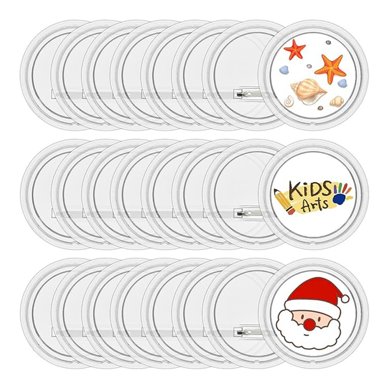 20 Pack Acrylic Buttons Pin Badge, 3 Inches Button Maker Blanks, Pin Buttons for Crafts Supplies and DIY Party Projects