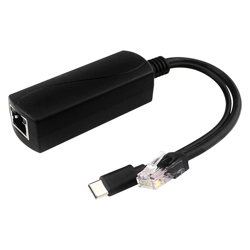 Raspberry Pi Gigabit PoE Splitter USB Type C IEEE 802.3af 10/100/1000Mbps Power over Ethernet 5V 3A/4A for Raspberry Pi 4B/5. 