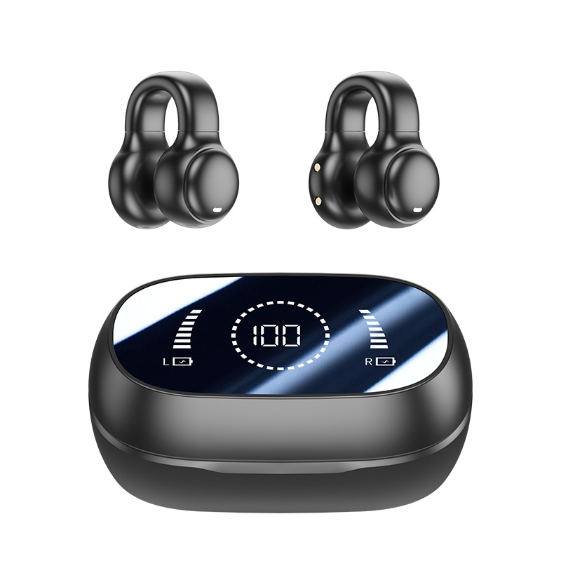 YIOUI New Private ModelM47Clip-on Bluetooth Headset for Bone Conduction Non in-Ear Sports Digital Display Long Endurance Headpho. 
