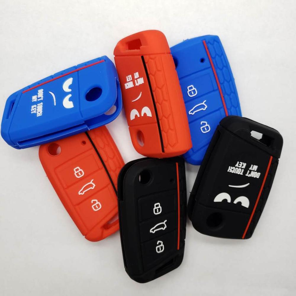 【DM bag factory Store】Dont Touch Key Llave Case Silicon Funda forVW Golf 7 MK7 Leon Ibiza 4 5 Toledo 4 Arona Ateca Skoda Octavia 3 Remote. 